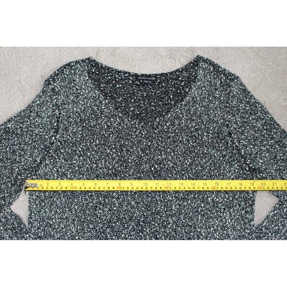 Eileen Fisher - Wrapped Cotton Nubble V-Neck Pullover - Med Oversized - Picture 7 of 9
